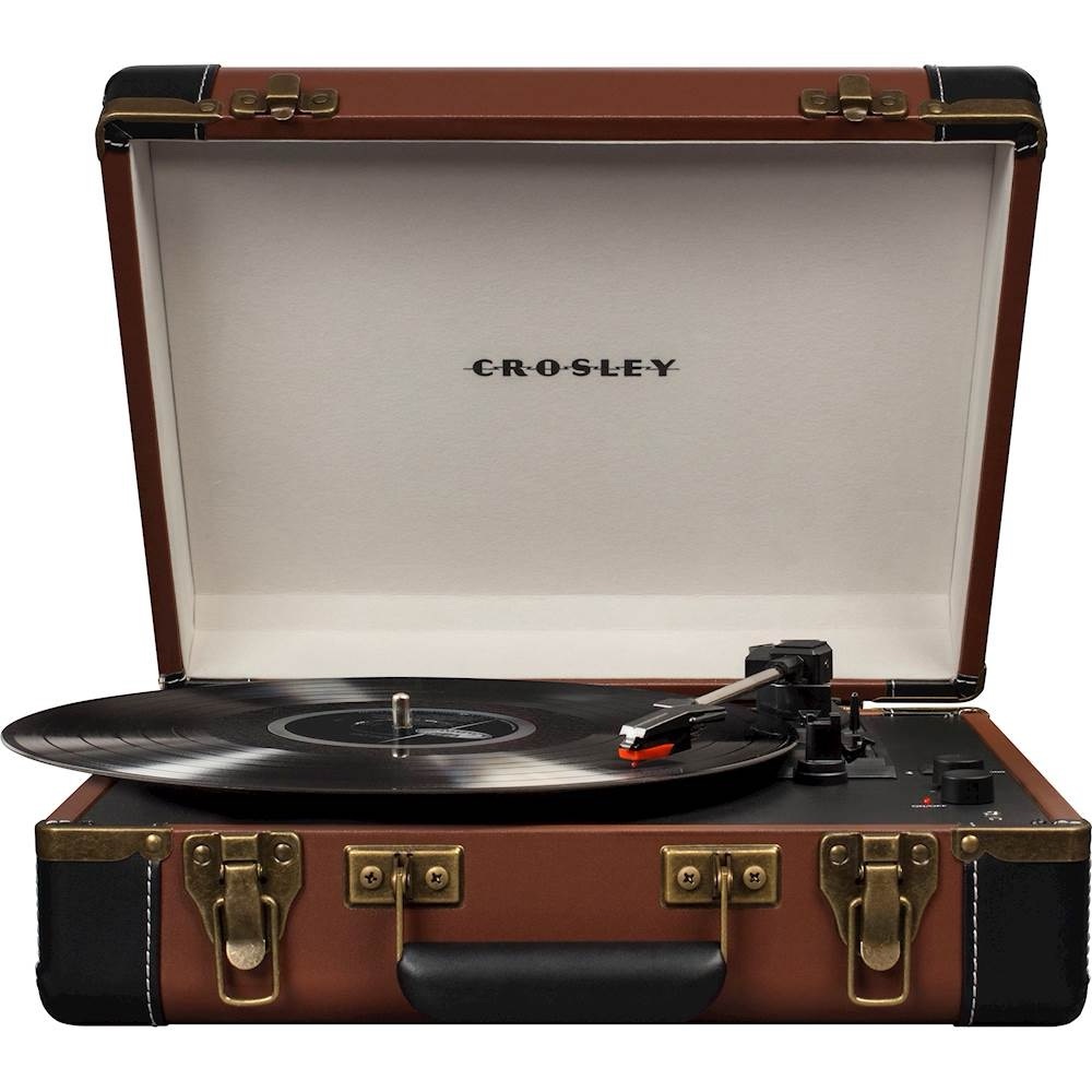 Crosley - Executive Hi-Res Portable Turntable - Brown Leather